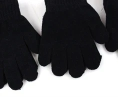 Name It black fingervanter akryl (3-pak)